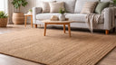 sustainable jute rug in living room