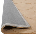 Modern Geometric Hand Tufted Wool Rug in Soft Beige