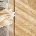 Modern Geometric Hand Tufted Wool Rug in Soft Beige