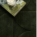 Modern Geometric Hand-Tufted Wool Rug in Sage Green