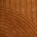 Sculpted Arch Hand Tufted Wool Shape Rug in Warm Caramel
