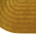 Sculpted Arch Hand Tufted Wool Shape Rug in Golden Mustard
