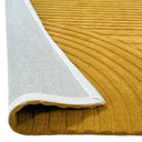 Sculpted Arch Hand Tufted Wool Shape Rug in Golden Mustard