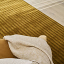 Sculpted Arch Hand Tufted Wool Shape Rug in Golden Mustard