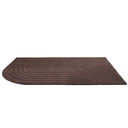 Sculpted Arch Hand Tufted Wool Shape Rug in Dark Mocha