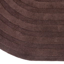 Sculpted Arch Hand Tufted Wool Shape Rug in Dark Mocha