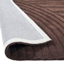 Sculpted Arch Hand Tufted Wool Shape Rug in Dark Mocha