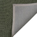 Organic Pattern Hand-Tufted Wool Rug in Moss Green