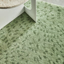 Organic Pattern Hand-Tufted Wool Rug in Moss Green