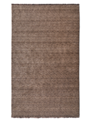 Harmony Minimal Contemporary Brown Handloom Wool Rug