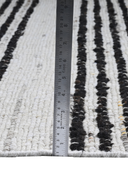 Contemporary Style Handwoven Striped NZ Wool Rug