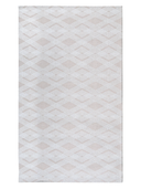 Jacquard Woven Dhurrie Rug Geometric Pattern in Neutral Tones