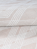 Jacquard Woven Dhurrie Rug Geometric Pattern in Neutral Tones