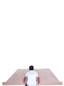 Harmony Minimal Contemporary Blush Pink Handloom Wool Rug