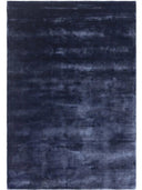 Carnaby Ink Blue Luxury Hand Tufted Viscose Area Rug