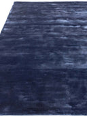 Carnaby Ink Blue Luxury Hand Tufted Viscose Area Rug