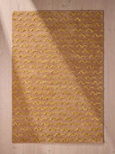 wave pattern hand tufted area rug