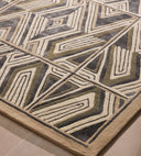 Illusion Geometric Hand Tufted Wool & Viscose Rug