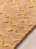 wave pattern rug close up