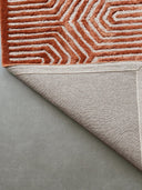 backing of hand tufted wool rug