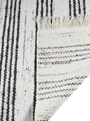 Contemporary Style Handwoven Striped NZ Wool Rug