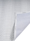 flat woven wool rug back view