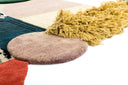 multicolored wool wall art rug