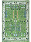 decorative hand-knotted wool rug