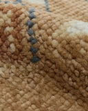 close up of a handmade wool rug