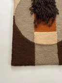 knotted wool wall art rug