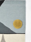 knotted geometric wall rug art close up