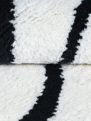 Line Design Round Hand-Knotted NZ Wool Rug