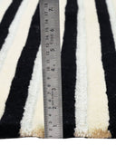 pile height of a striped wool rug
