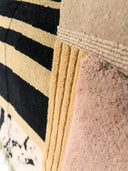 knotted wall rug art close up
