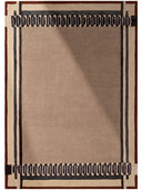 Modern Geometric Border Hand-Tufted Wool & Viscose Rug