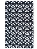 Black and white patterned carpet