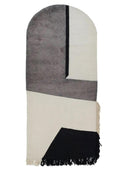 hand knotted geometric wall rug art