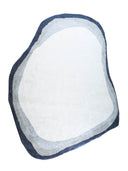 irregular shape handloom wool rug