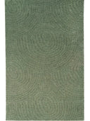 Organic Pattern Hand-Tufted Wool Rug in Moss Green