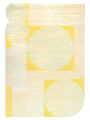 yellow pastel hand knotted wool rug