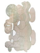 irregular shape wool rug