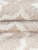 wool and jute hand woven rug close up