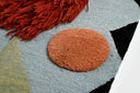 knotted wall art rug close up