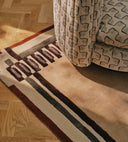 Modern Geometric Border Hand-Tufted Wool & Viscose Rug