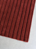 Sculpted Arch Hand Tufted Wool Shape Rug in Deep Terracotta