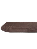 arch shaped hand tufted wool rug