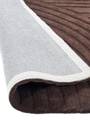dark brown wool rug close up