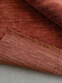 Solid Chestnut Handloom Wool Rug