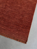 Solid Chestnut Handloom Wool Rug