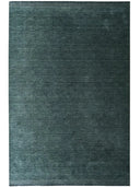 solid lagoon blue handloom wool rug